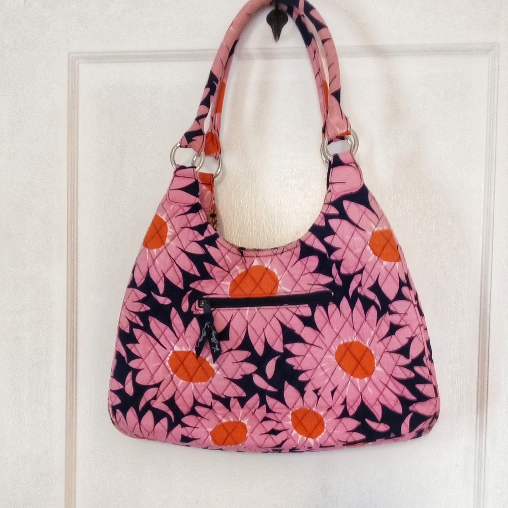 Vera Bradley Pink and Orange Daisy Shoulder Bag